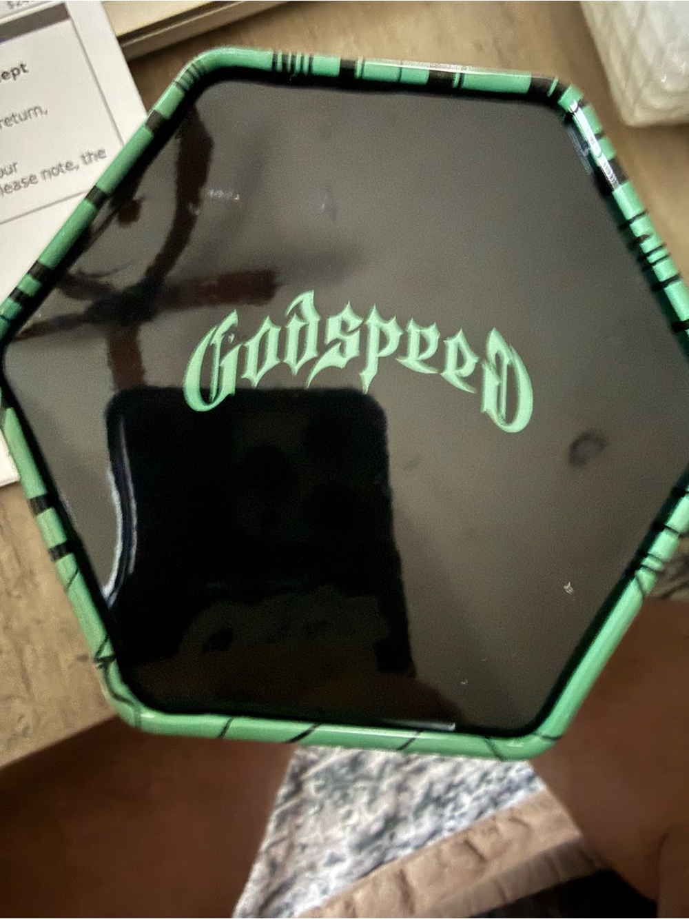 GODSPEED Hexagonal Tablet Case in Mint Green & Black
